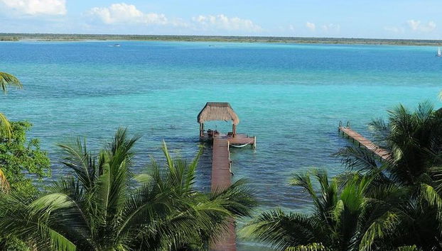 VISITE MAGIQUE DU BACALAR avec promenade en bateau ponton. (Transport + Petit-déjeuner + Nourriture) - Photo 5, Explorez Bacalar en ponton