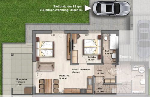 -Neubau- 68 qm 2-Zimmer-Wohnung - Foto 39