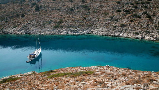 Vistas del barco a la isla de Día