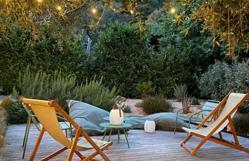 Villa La Baume 10 couchages, piscine, vue mer Le Tignet 06 - Foto 12