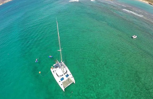 Navigation en catamaran vers l'île de Lobos au départ du port de Corralejo - Photo 5