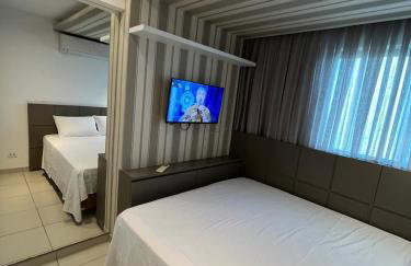 Flat Beach Class Excelsior - Apto Completo para 4 pessoas vista rio e mar - Foto 32