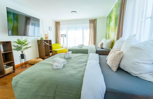 THE BIG MÜNSTER für bis zu 12, Whirlpool, Sauna, zentral, Tischfußball, Balkon, Gasgrill - Foto 3