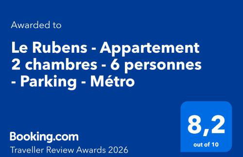 Le Rubens - Appartement 2 chambres - 6 personnes - Parking - Métro - Foto 19