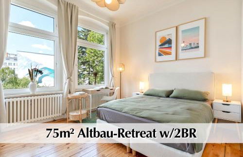 Calm City Escape - 75m2 Central Berlin Altbau-Apartment, 2BR, Smart-TV, Garden - Foto 1