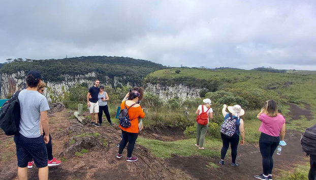 Contemplando la vista sul canyon