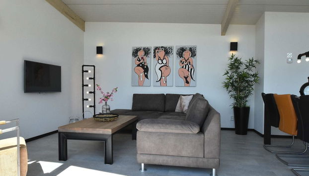 Chic Holiday Home in Callantsoog near Forest - Foto 2, Sala de estar