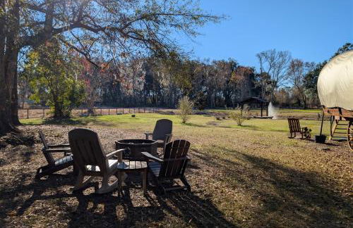 Highland Cow Glamping in a Cozy King Bed Wagon - Foto 19