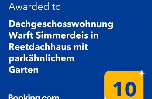 Dachgeschosswohnung Warft Simmerdeis in Reetdachhaus mit parkähnlichem Garten - Foto 17