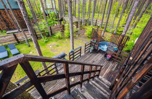 Domek lubiana180 SCANDI wśród drzew JACUZZI SAUNA KOMiNEK i TARAS na dachu jezioro Kaszuby Pieski tylko do 10kg za dodatkową opłatą - Foto 24