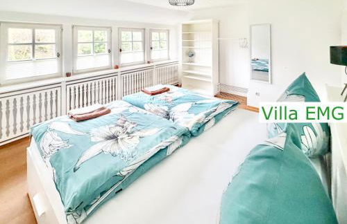 Villa EMG Ferienhaus in Alleinlage mit Privatsee Jacuzzi und Sauna für bis zu 22 Personen bei Osnabrück - Foto 49