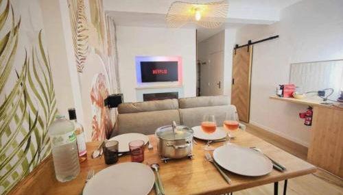 MRODBNB - Appart Neuf - Aperçu Mer - 25m Plage & Resto - Ciné - cheminée - Popcorn - Foto 2