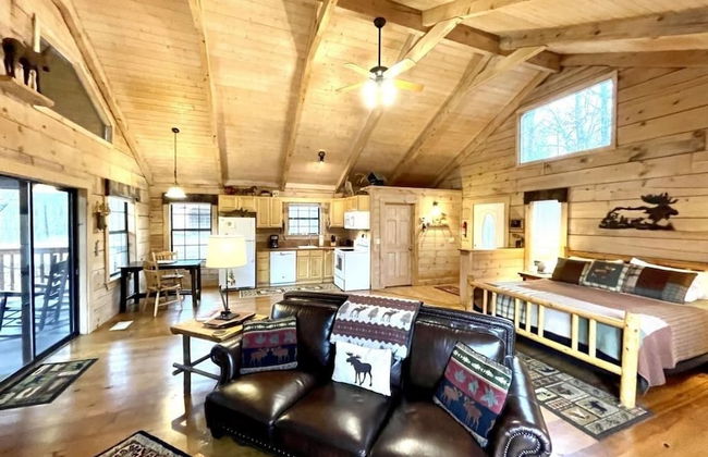Private and Perfect! - hot tub, king bed, fireplace - dog and motorcycle friendly Studio Cabin by RedAwning - Foto 8