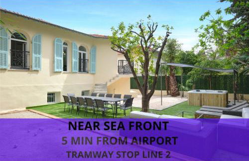 VILLA DES PERGOLAS -6 Bdrs - 5 bathrs -Parking -Jardin -JACUZZI -TRAMstation , 10 min beach - Foto 15