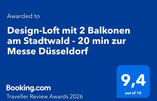 Design-Loft mit 2 Balkonen am Stadtwald - 20 min zur Messe Düsseldorf - Foto 47
