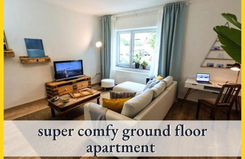 Parterre Lounge mit Terrasse -Nähe Karlsruhe & KIT - ohne Treppen -barrierefreie Dusche - Foto 1