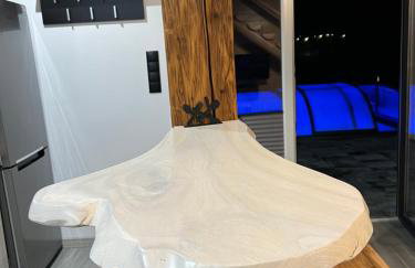 Domek Viking z prywatnym ogrzewanym basenem sauną oraz balią z jacuzzi - Foto 47