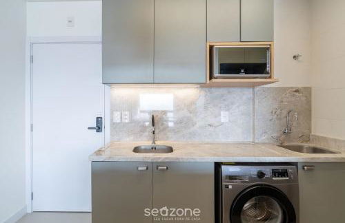 Estadia tranquila e completa em prédio com piscina – VPD - Foto 43