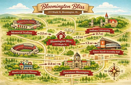 Fall Festivities - 4BR Home by IU Stadium Bloomington Bliss - Foto 120