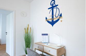 Skipper's Deck - Stilvoll und zentral nahe Hafen und Deich, inkl Parken, 2 Arbeitsplätze, Wlan, voll ausgestattete Küche - Foto 17