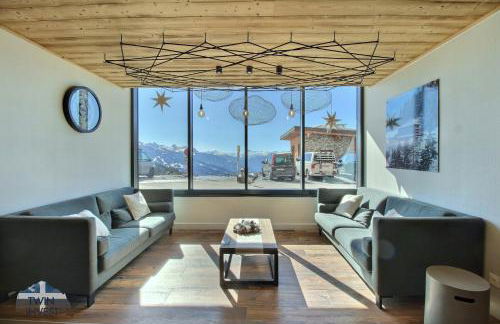 ARC 1600, LE RIDGE, Appartement 10 personnes Duplex Vue Montagne - ski aux pieds - Sauna, Hammam, Piscine, Salle de salle de sport-fitness - Foto 52