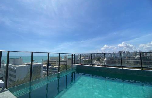 Flat no Bessa a 50m do mar - Rooftop com vista - Recepção 24h - Foto 17