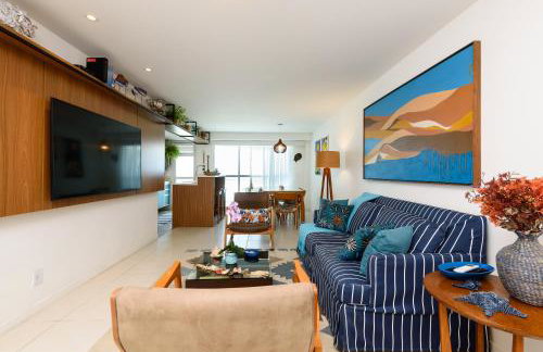 Frente Mar no Recreio com Varanda Privativa Ideal para Família - Foto 6