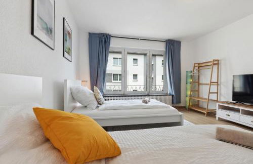 Große 80qm 3 Zimmer Wohnung, nahe Messe & Klinikum, 2x 55" Smart TV, Netflix, Keyless - Foto 17