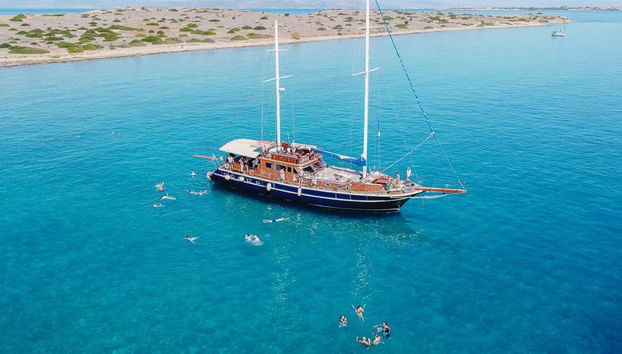Vista panorâmica do barco