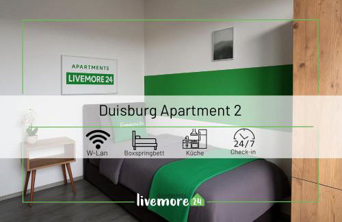Livemore24 - Apartment 2 in Duisburg WLAN - Smart-TV - 24-7 Check-in und Küche - Photo 1