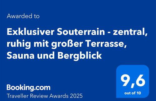 Exklusiver Souterrain - zentral, ruhig mit großer Terrasse, Bergblick und privaten Sauna zzgl - Photo 23