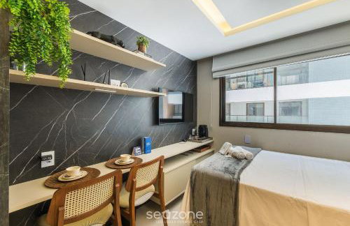 Aptos completos com lazer a poucos minutos da praia HFOs - Foto 14