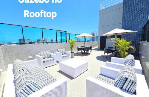 Flat VIP em Boa Viagem - Perto Aeroporto-Shopping Recife e Praia - check in 24h - wi-fi rápido - prédio piscina, coworking, academia e etc - Foto 38