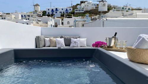 Mykonos 22 Superb Town Penthouse With Jacuzzi Spa - Foto 2, sunbed, towels
