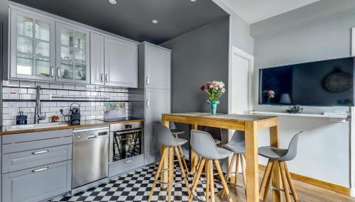 AC & 10min from Marais & Fully equipped - Foto 4, stove, dishwasher, minibar