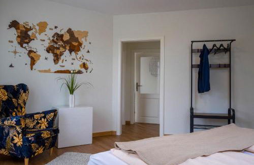 Dahem-Apartments - ruhig Parkplatz Rhein Main Gebiet gut erreichbar - 3 Apartments - barrierefrei mit Garten und Hund auf Anfrage -- 2 SZ Maisonette mit Balkon, -- 2 SZ mit Balkon - Foto 34