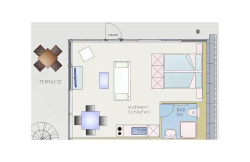 Appartment Düne 3 1OG Grundbelegung 2 Pers - Foto 2