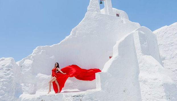 Flying Dress Mykonos sesión de fotos - Foto 3