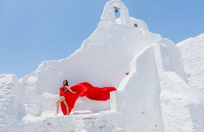Flying Dress Mykonos sesión de fotos - Foto 3