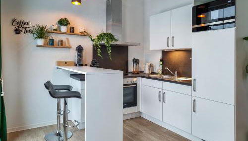 WiLUKA Penthouse mit großer Dachterasse -highspeed Wifi- 24Std Check-In -nachhaltig eingerichtet- Netflix - Photo 2, stove, pet friendly, toaster, minibar