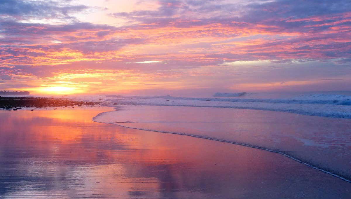 Entardecer na praia de El Tunco