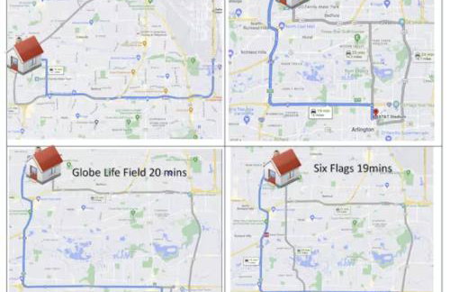 The Oasis 3BR house near stadium and DFW with Pool - Foto 41