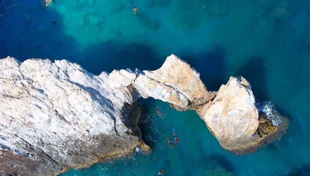 Vista aerea sulla spiaggia