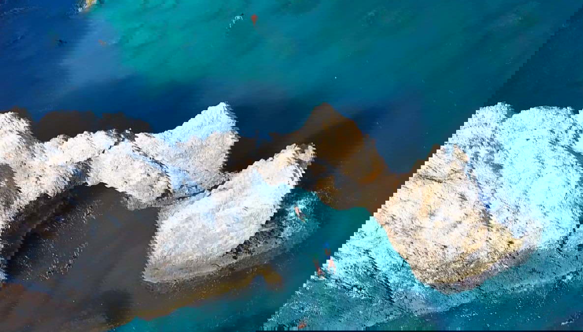 Vista aérea de la playa