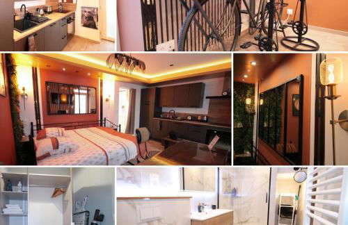 Luxury Studio, Rez de chaussée, Parking privé vidéo surveillance, Canapé haute qualité convertible couchage 2 personnes, Centre Ville proche, Restaurant, boulangerie 2 minutes à pied, Terrasse - 800mètre carré de terrain - Géré par Presta-Zen'Services - Foto 1