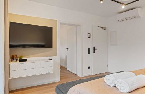 1-2 Personen - Parkplatz - Fahrradgarage - Zentrum - Küche - Balkon - Klima - Foto 5