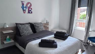 Cosy T2 - Balcon -proche centre ville et Allemagne - Photo 2, Garden view, towels