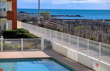 Studio Vue mer, Piscine, Wifi, Climatisation, Parking privé, Terrasse 1ère ligne - La Coulée Douce - Foto 24