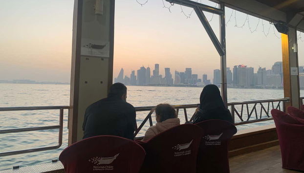 See how the sunset paints the skyline of Qatar's capital