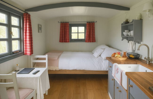 1 Bed Shepherds Hut - Sleeps 2 -wood Fired Hot Tub - Foto 2